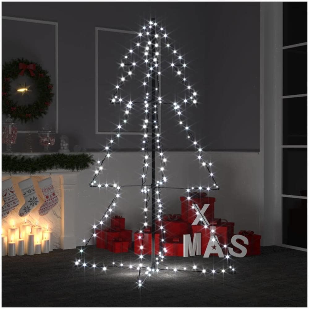 Albero di Natale a Cono 200 LED per Interni Esterni 98x150 cm - Foto 1