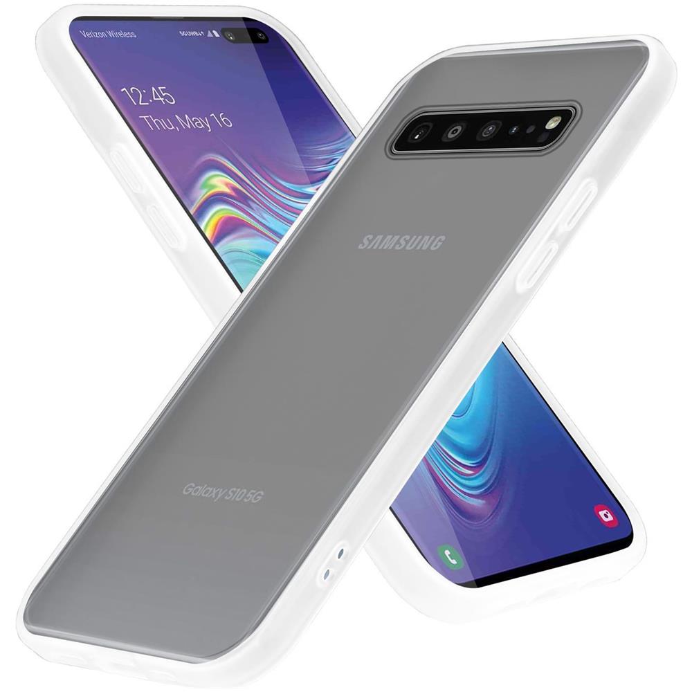 Custodia Compatibile Con Samsung Galaxy S10 In Transparente Opaco - Coperchio Protettivo Ibrido Con Interno In Silicone Tpu E Retro In Plastica Opaca - Foto 1
