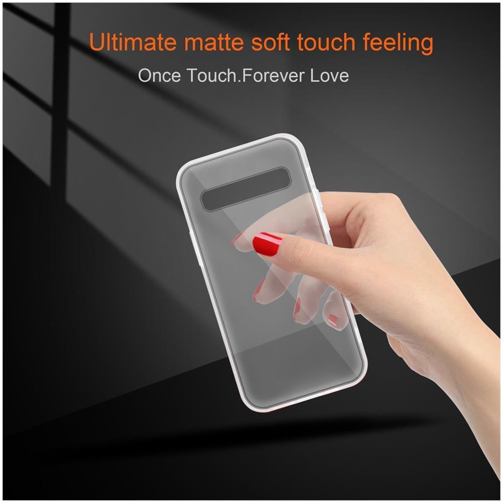 Custodia Compatibile Con Samsung Galaxy S10 In Transparente Opaco - Coperchio Protettivo Ibrido Con Interno In Silicone Tpu E Retro In Plastica Opaca - Foto 8