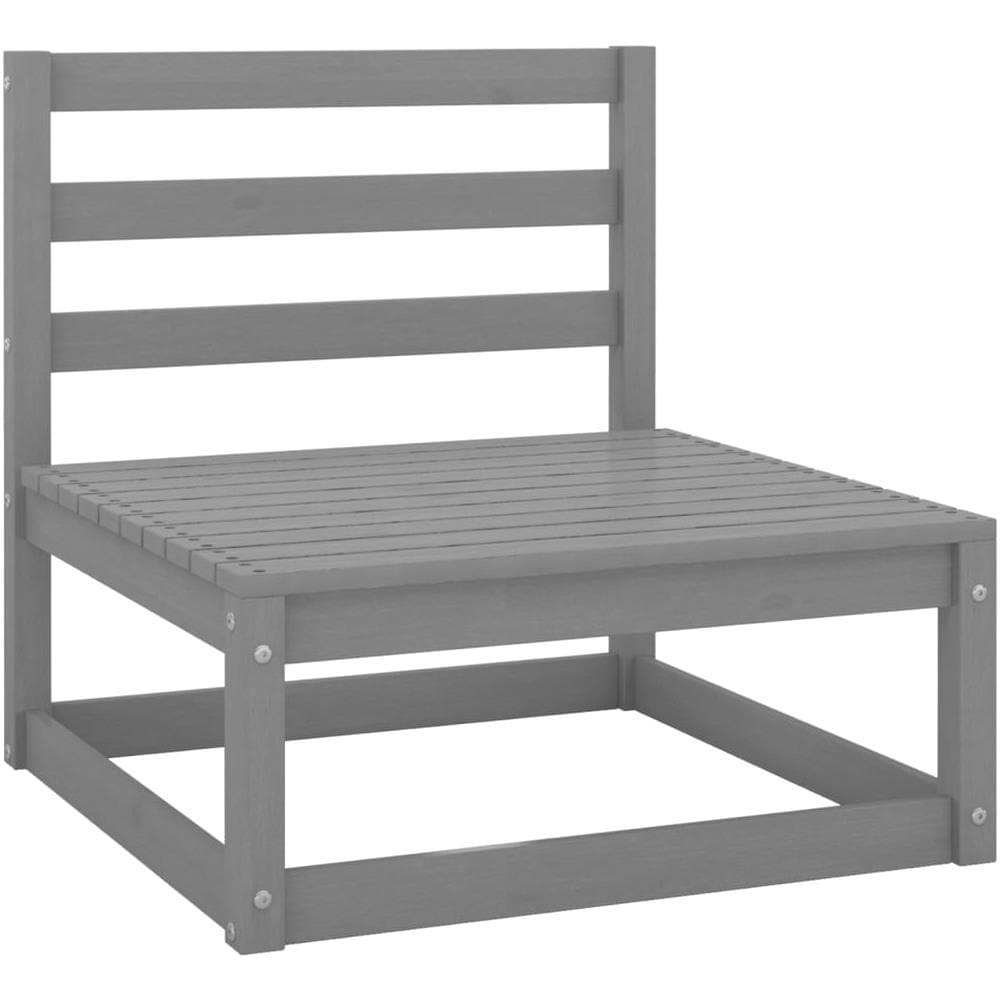 Set Divani Da Giardino 2 Pz Con Cuscini Massello Di Pino Grigio - Foto 2