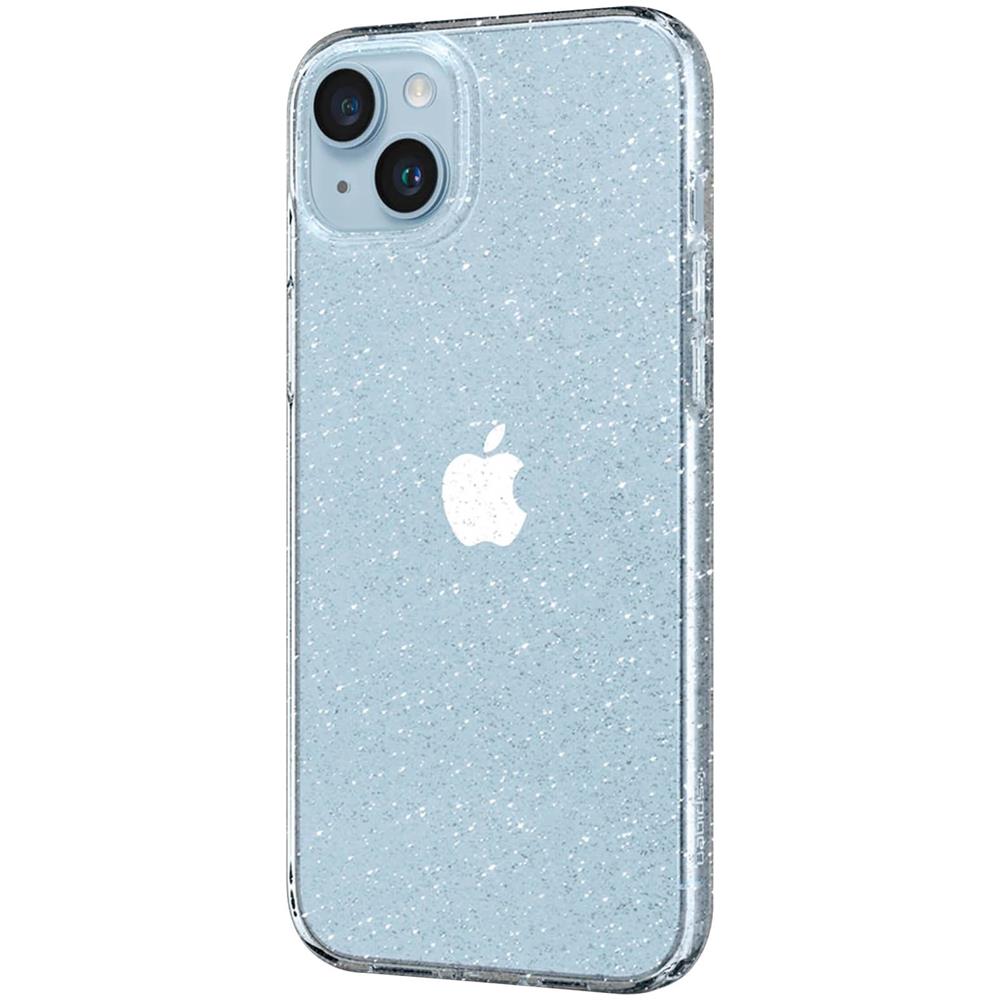 Cover Iphone 14 Plus In Silicone Spigen Liquid Crystal Glitter Trasparente - Foto 5