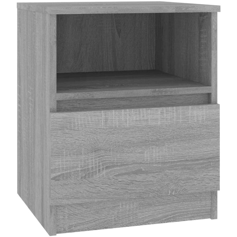 VidaXL Testiera Letto Con Comodini Pensili – Legno Multistrato, Grigio Sonoma, Montaggio A Parete