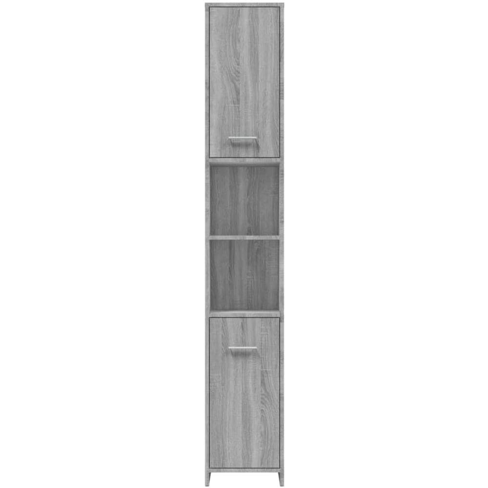 Armadietto Bagno Grigio Sonoma 30x30x183,5 cm Legno tecnico - Foto 3