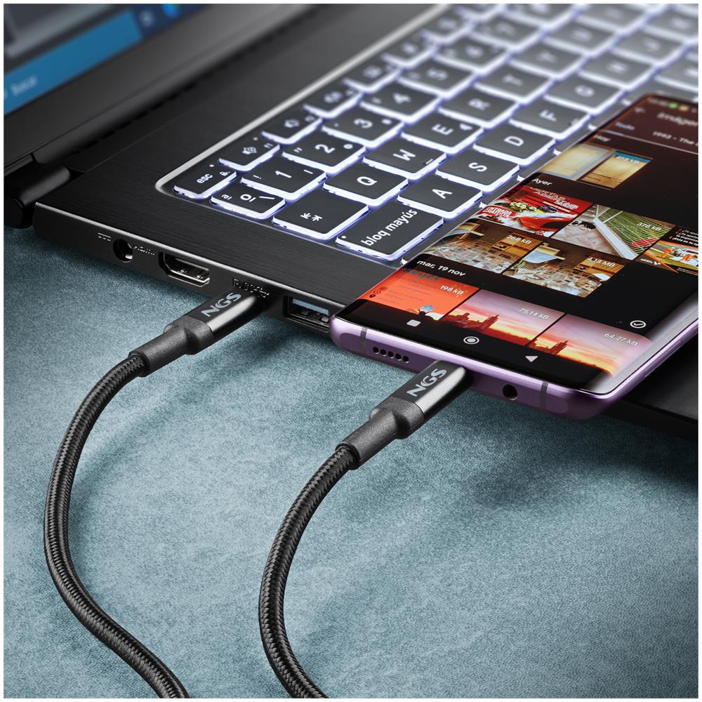 Cavo Usb-C a Type-C Ricarica Rapida 65w 2m Nero - Foto 8