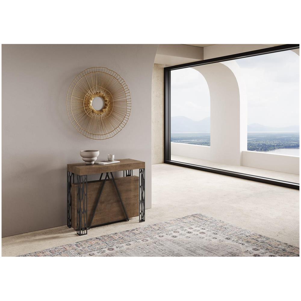 Consolle allungabile 90x40/196 cm Kerpa Small noce telaio antracite - Foto 2