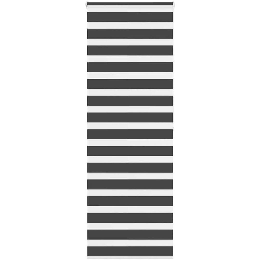 Tenda a Rullo Zebra Nero Larghezza Tessuto 70,9 cm Poliestere - Foto 1