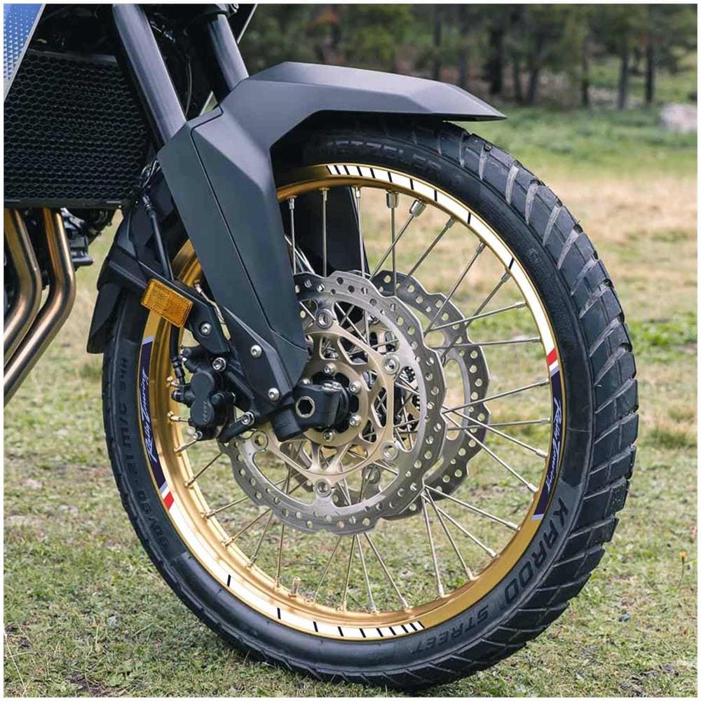 Strisce Adesive Cerchi Ruote Moto Compatibili Con Honda Transalp Xl750 2023 Bianco - Foto 2