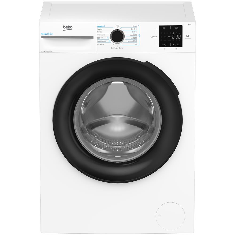 b100 MWBM8147EB: Lavatrice 8kg, classe A-10%, 1400giri, linea estetica NX, motore inverter, Display Touch, colore Bianco, oblò Nero, tecnologia EnergySpin™, Funzione a Vapore - Foto 11