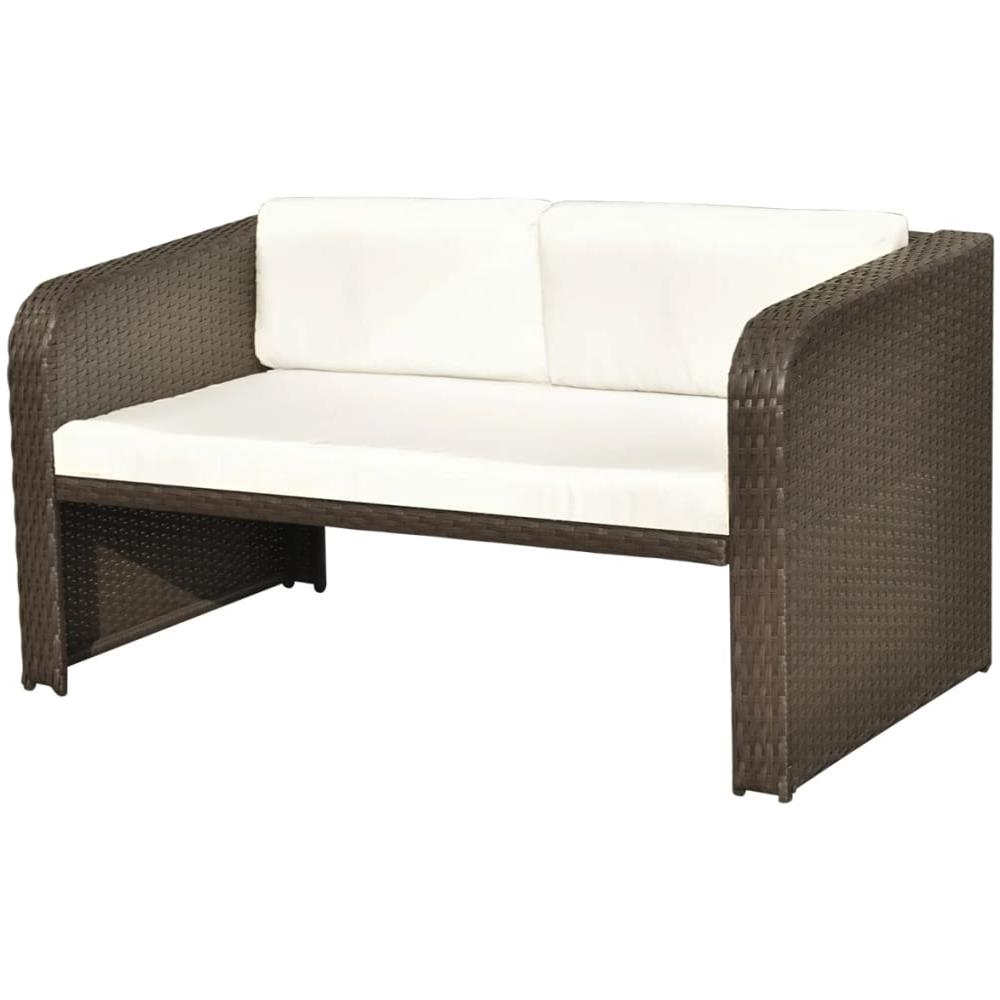 9 Pz Set Mobili Da Esterni Marrone Polirattan - Foto 2