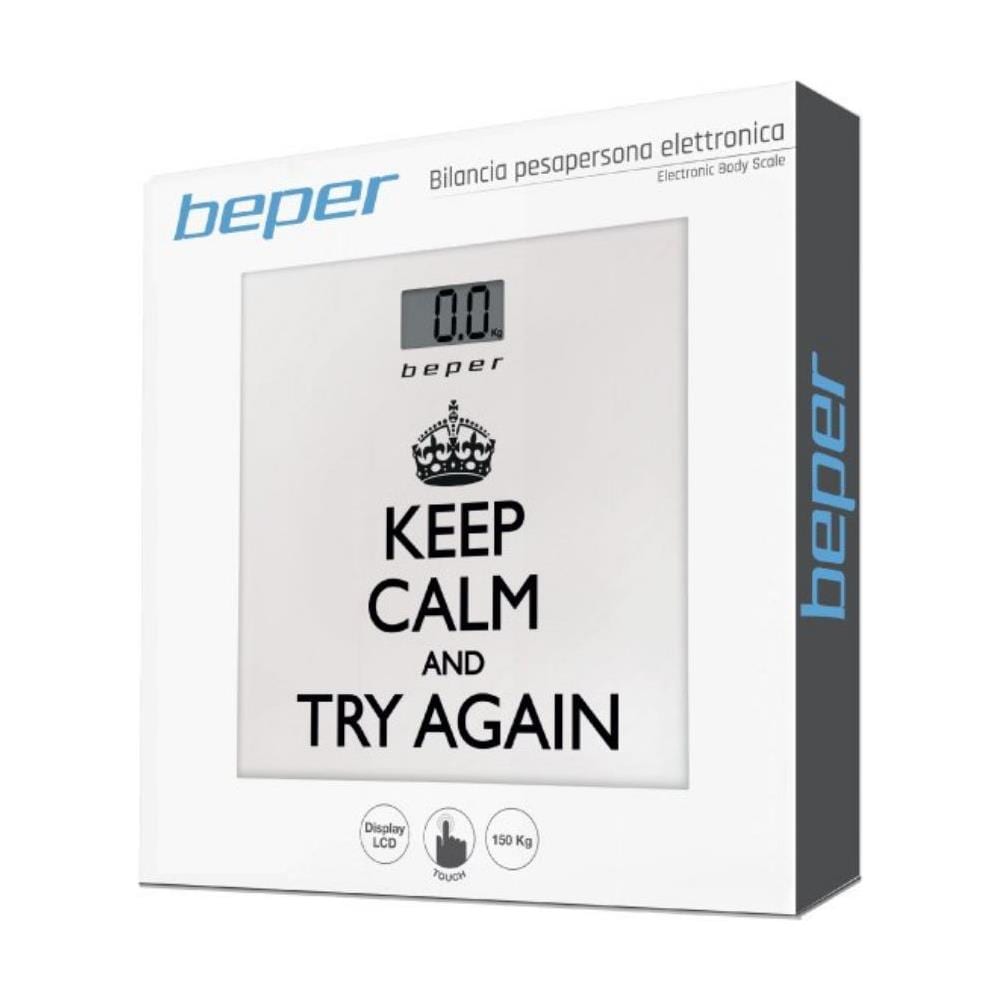 Bilancia Pesapersona Pesa Persona Elettronica Keep Calm In Vetro 150kg - Foto 2