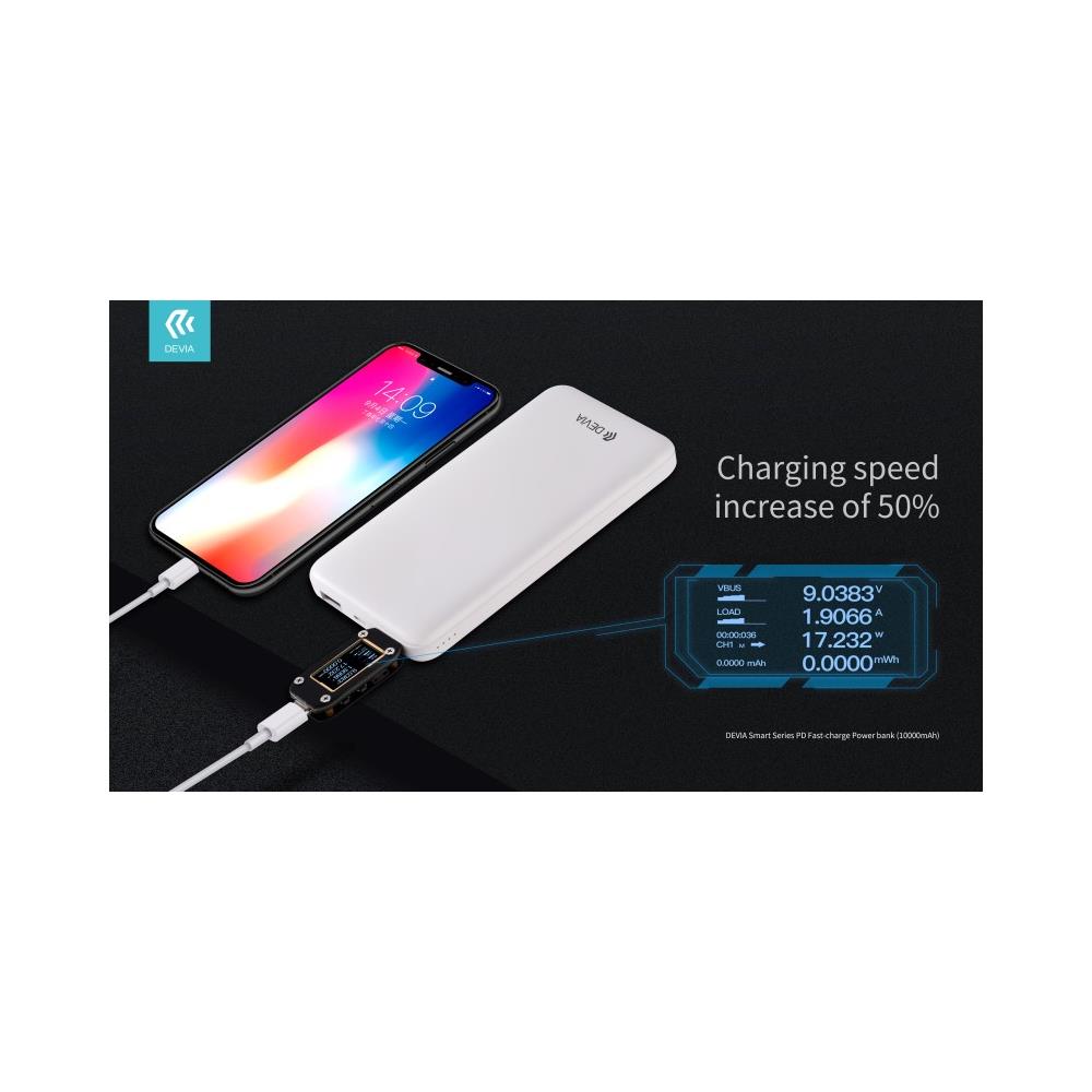 Power Bank Rapido Pd Smart 18w 10.000 Mah Bianco - Foto 1