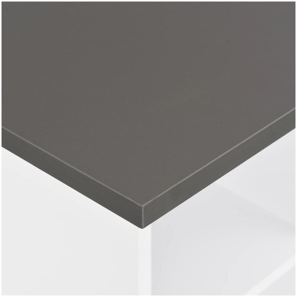 Tavolo da Bar Bianco e Grigio Antracite 60x60x110 cm - Foto 2