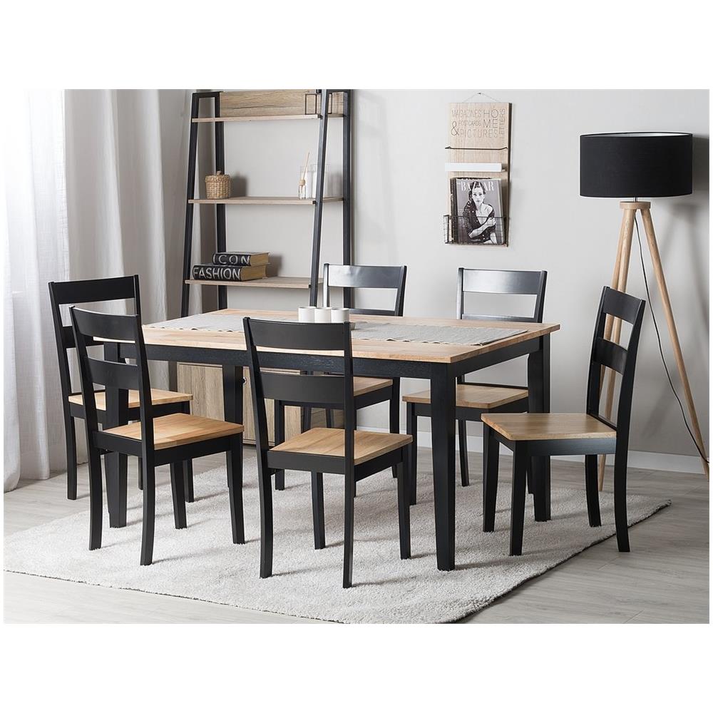 Tavolo Da Pranzo Marrone Chiaro / nero150x90cm Georgia - Foto 1