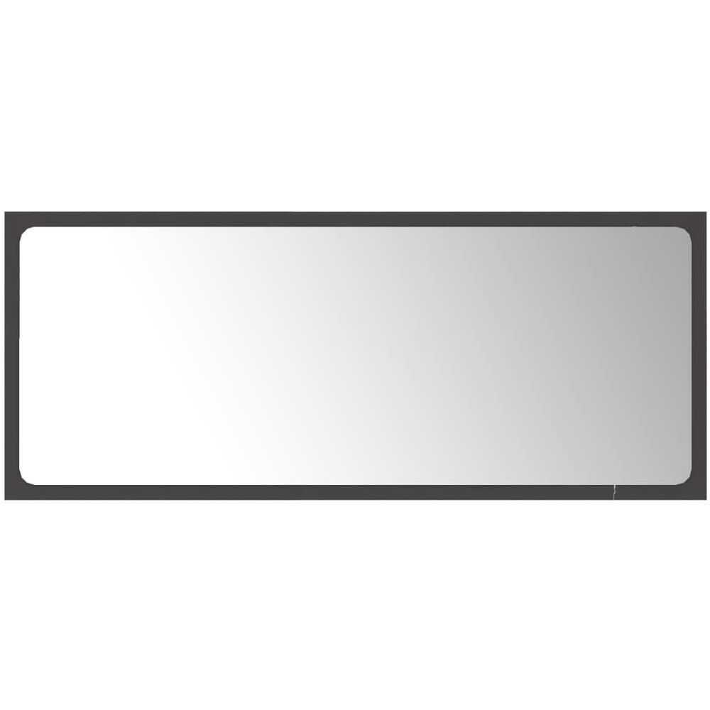 Specchio da Bagno Grigio 90x1,5x37 cm in Legno Multistrato - Foto 2