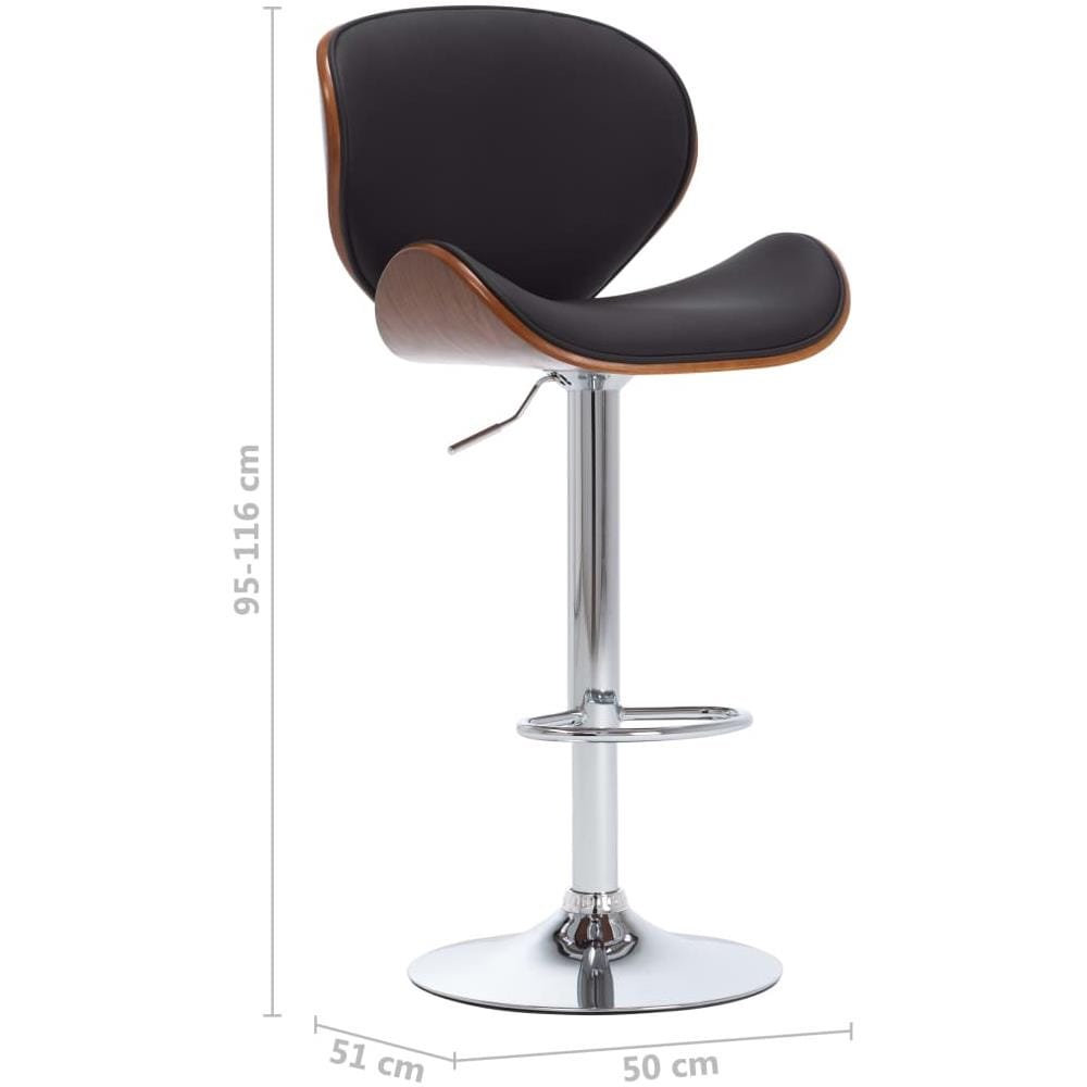 Sedia Da Bar Nera In Similpelle - Foto 7
