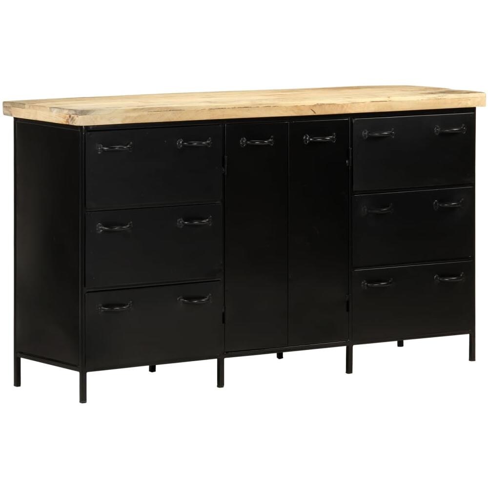 Credenza 140x38x76 Cm In Legno Di Mango Grezzo - Foto 1