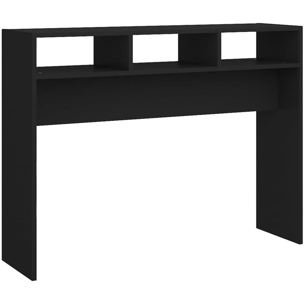 Tavolino Consolle Nero 105x30x80 cm in Legno Multistrato - Foto 2