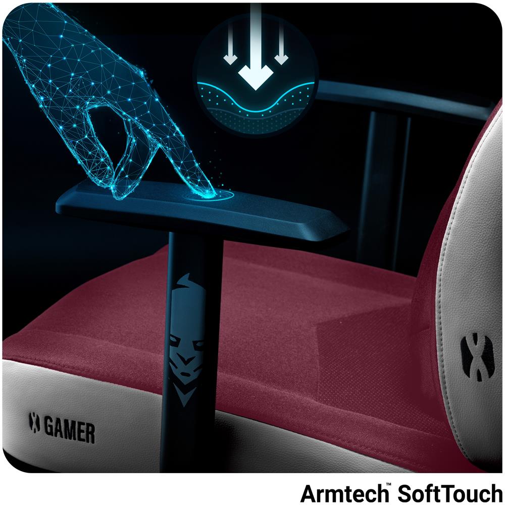 X-gamer 2.0 Sedia Gaming Gamer Da Ufficio Design Ergonomico Cuscino Lombare Rivestimento In Tessuto Braccioli Confortevoli (rosa-bianco)  - Foto 5