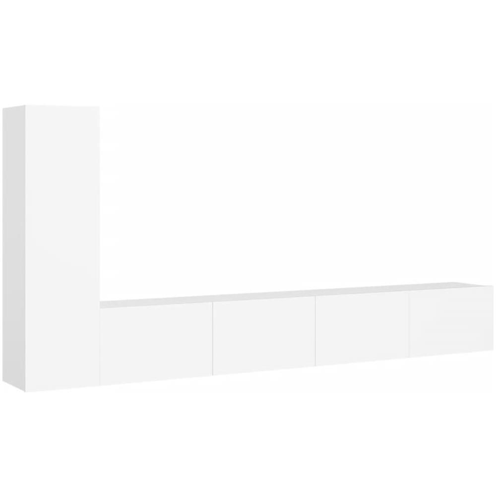 Set Mobile Tv 3 Pz Bianco In Truciolato - Foto 2