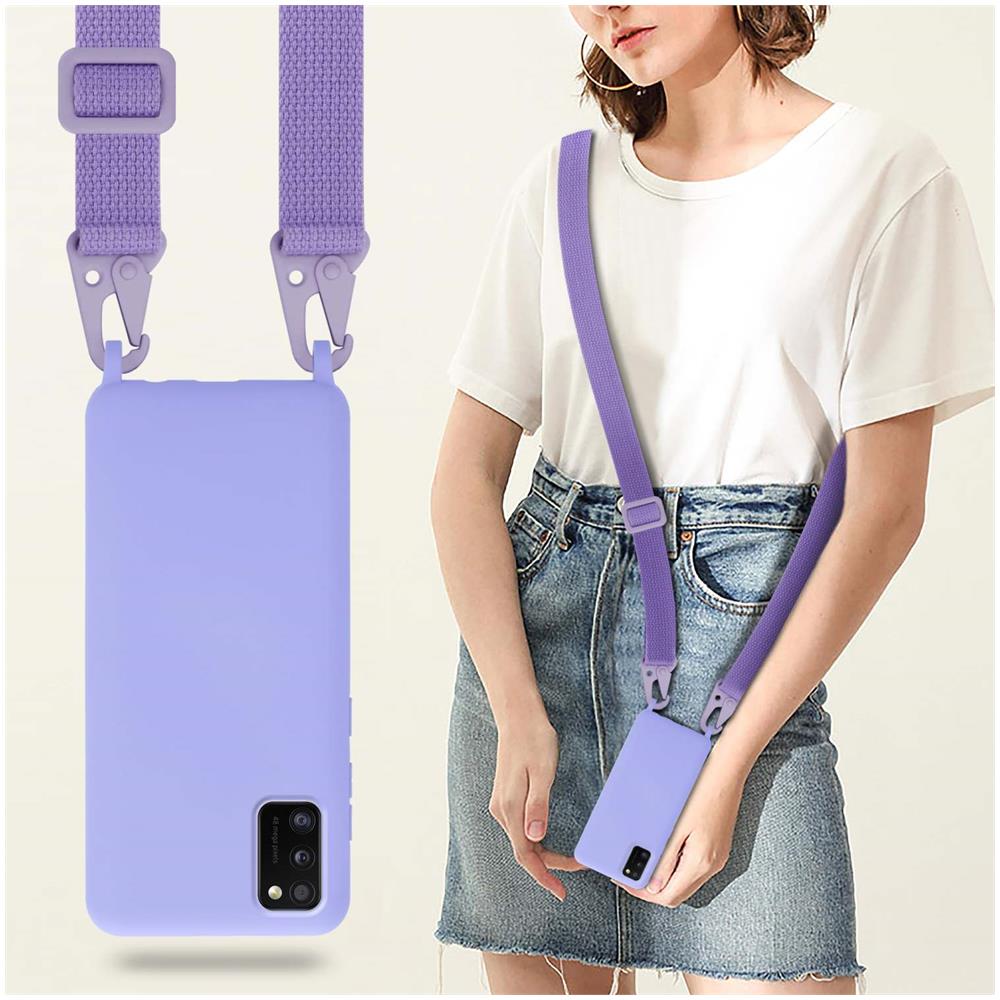 Catena Di Telefoni Cellulari Compatibile Con Samsung Galaxy A52 (4g / 5g) / A52s In Liquid Nero - Coperchio Di Protezione In Silicone Con Cordino Regolabile In Lunghezza - Foto 6