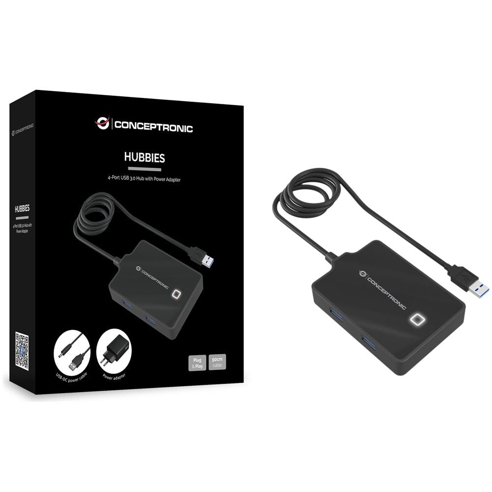 HUBBIES11BP replicatore di porte e docking station per laptop USB 3.2 Gen 1 (3.1 Gen 1) Type-A Nero - Foto 3