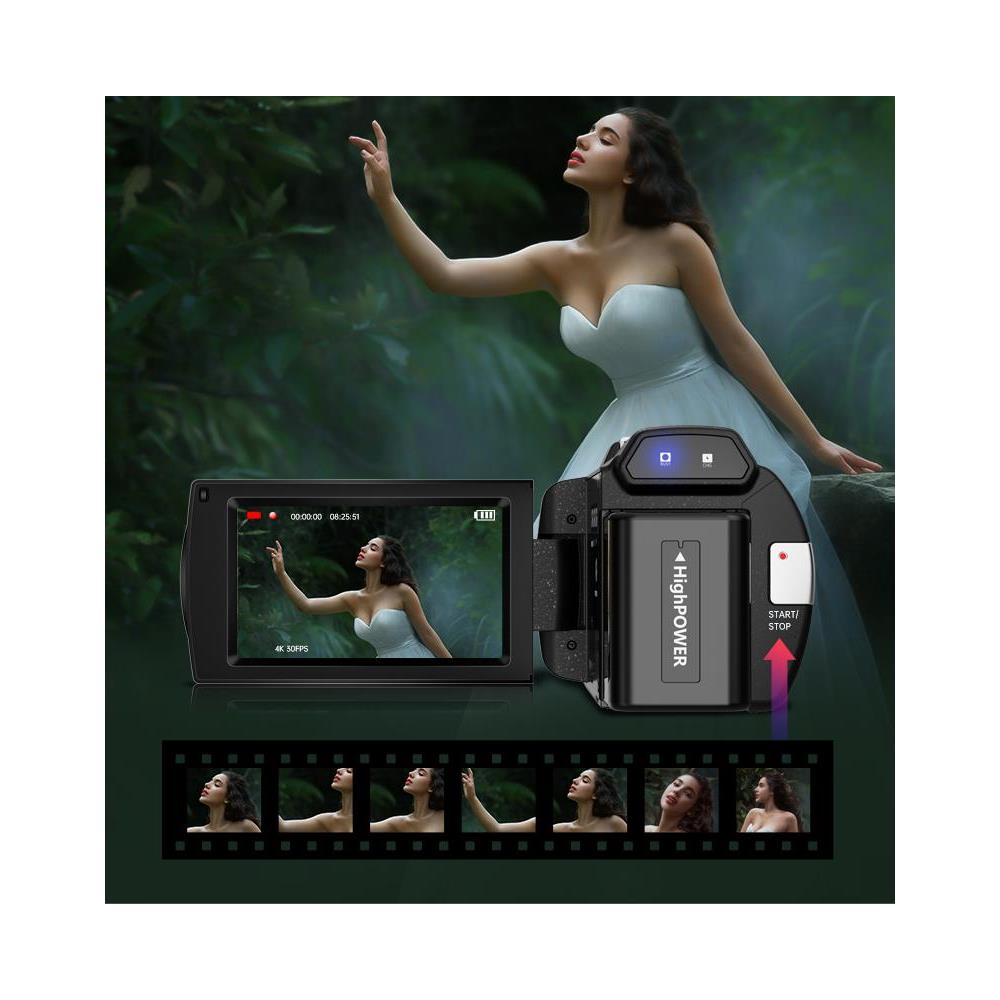 Videocamera 4k/48mp/zoom 16x/visione Notturna Ir/telecomando - Foto 2