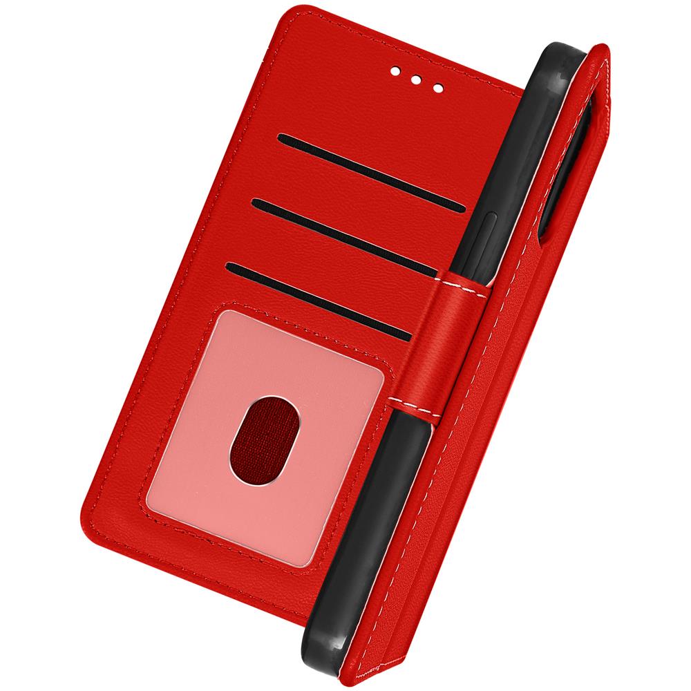 Custodia A Portafoglio Iphone 13 Multiscomparto Supporto Video Rossa - Foto 1