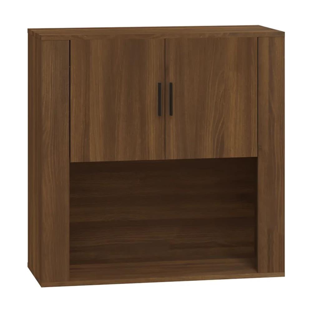 Armadietto A Muro Rovere Marrone 80x33x80 Cm Legno Multistrato - Foto 2