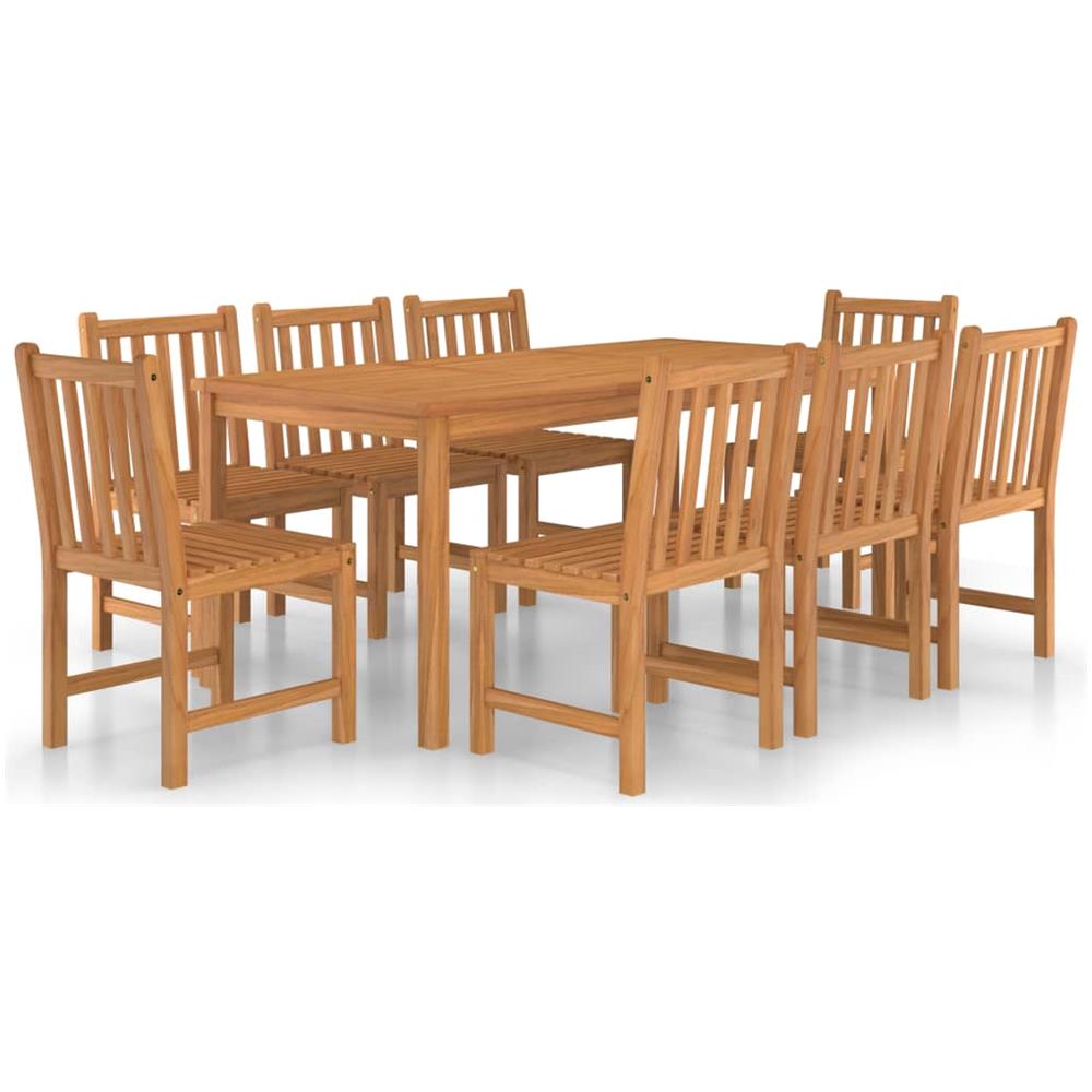 Set Da Pranzo Per Esterni 9 Pz In Legno Massello Di Teak - Foto 2