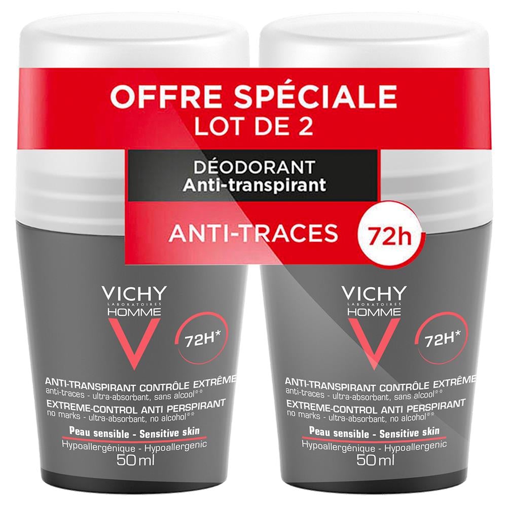 Efficace Anti-traspirante 72h Controllo Sudorazione 2x50ml Deodorante Roll-on - Foto 1