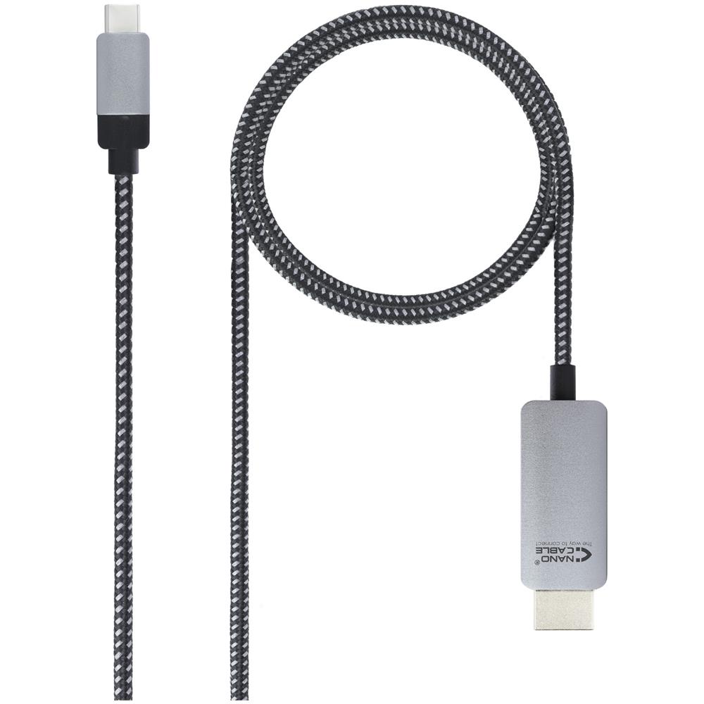 10.15.5103 cavo e adattatore video 3 m USB tipo-C HDMI Alluminio, Nero - Foto 1