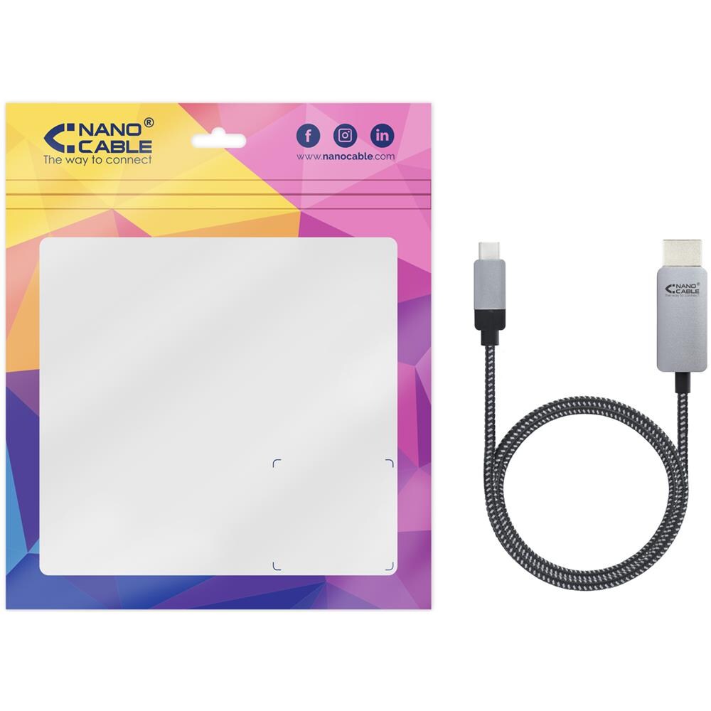10.15.5103 cavo e adattatore video 3 m USB tipo-C HDMI Alluminio, Nero - Foto 6