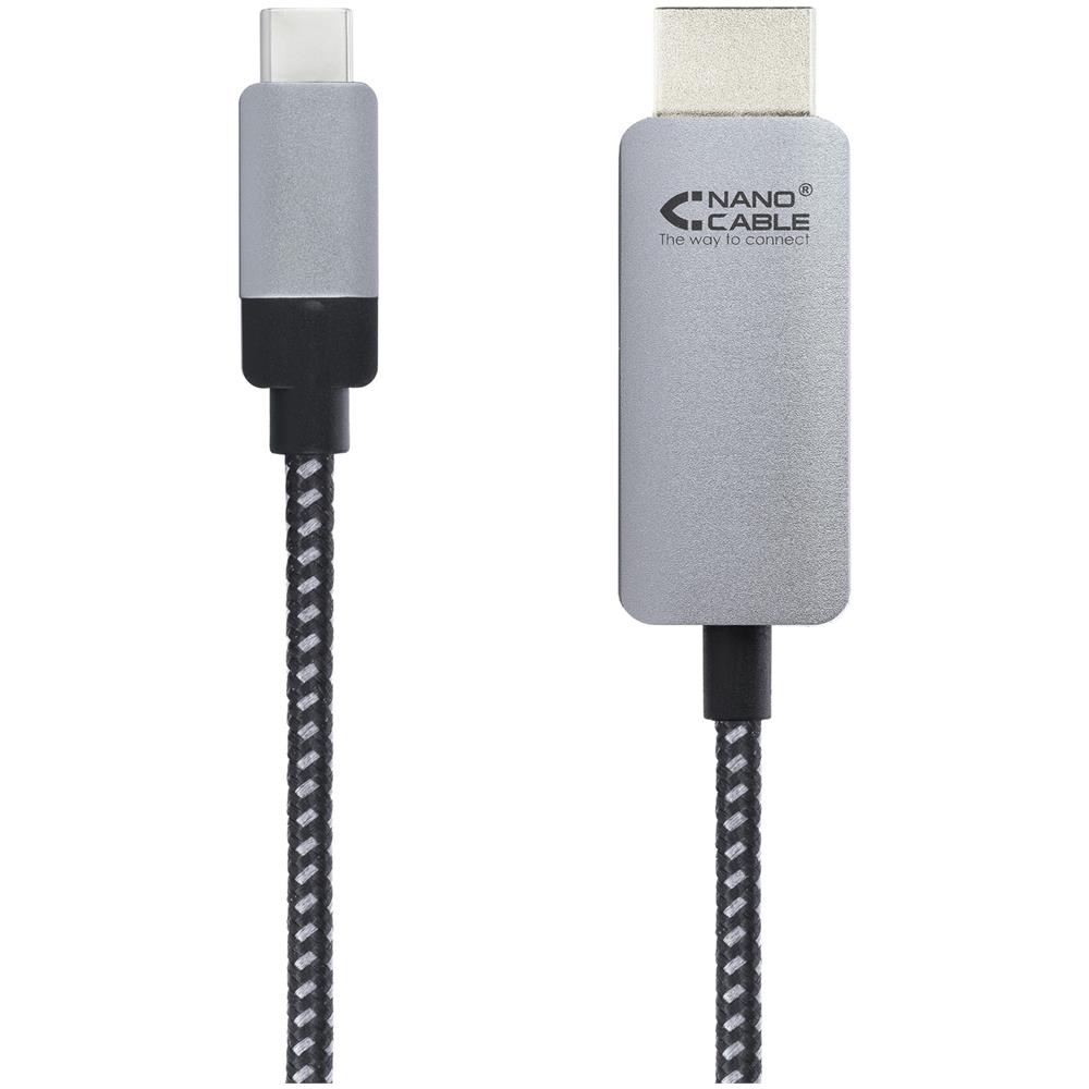 10.15.5103 cavo e adattatore video 3 m USB tipo-C HDMI Alluminio, Nero - Foto 2