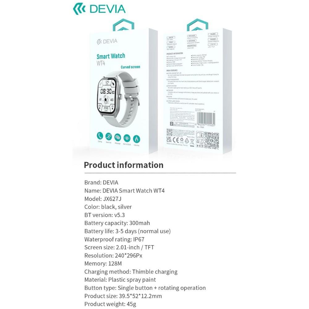 Smart Watch WT4 IP67 modello JX627J Nero - Foto 2