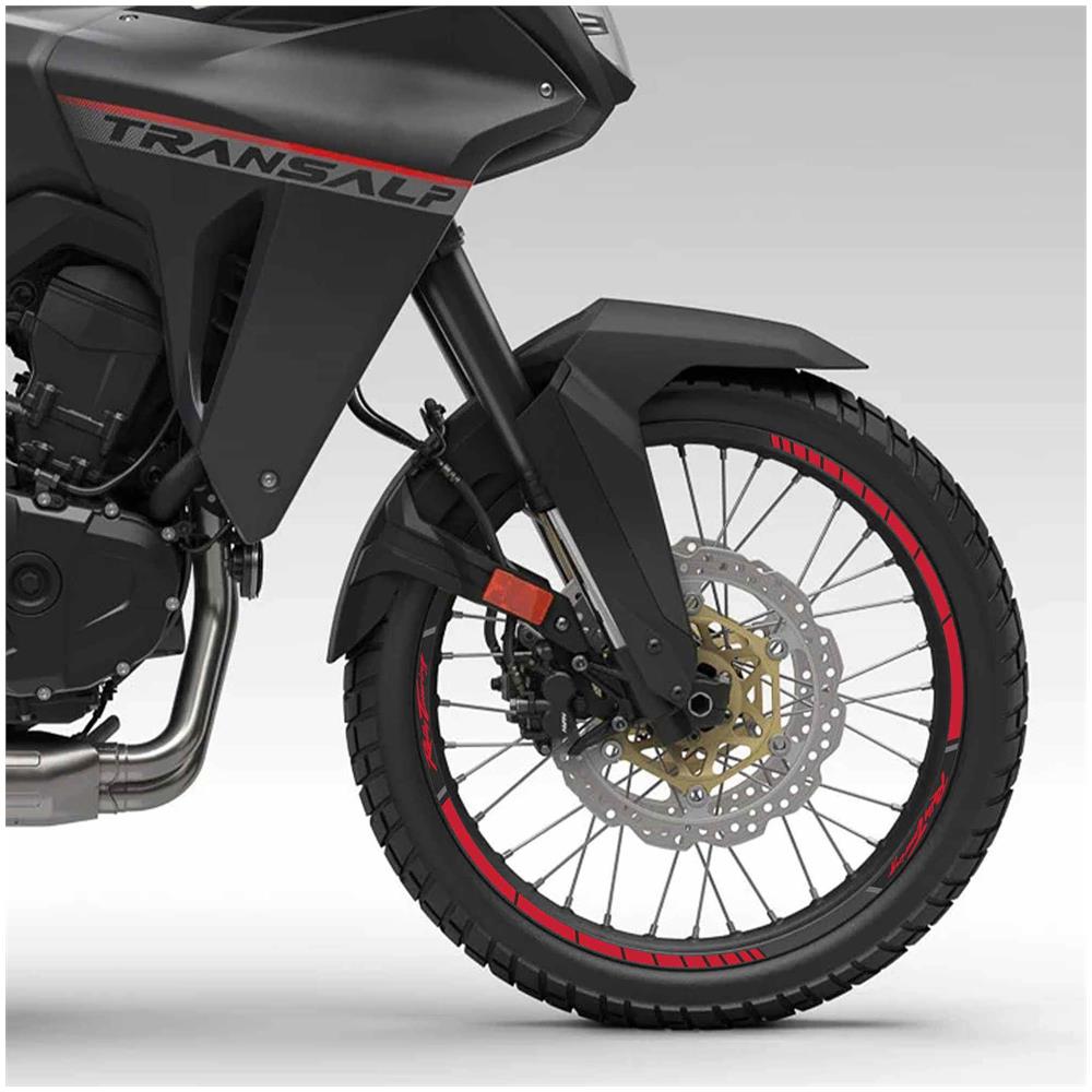 Strisce Adesive Cerchi Ruote Moto Compatibili Con Honda Transalp Xl750 2023 Grigio - Foto 2