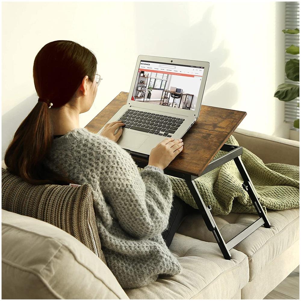 Tavolo rustico per laptop VALORA per lavoro e colazione - LLD104BY - Foto 2