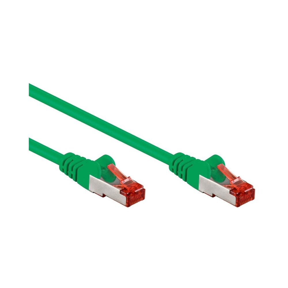 ICOC CCA6F-010-GREE - Cavo di rete Patch in CCA Schermato Cat. 6 Verde F / UTP 1 m Bulk - Foto 2