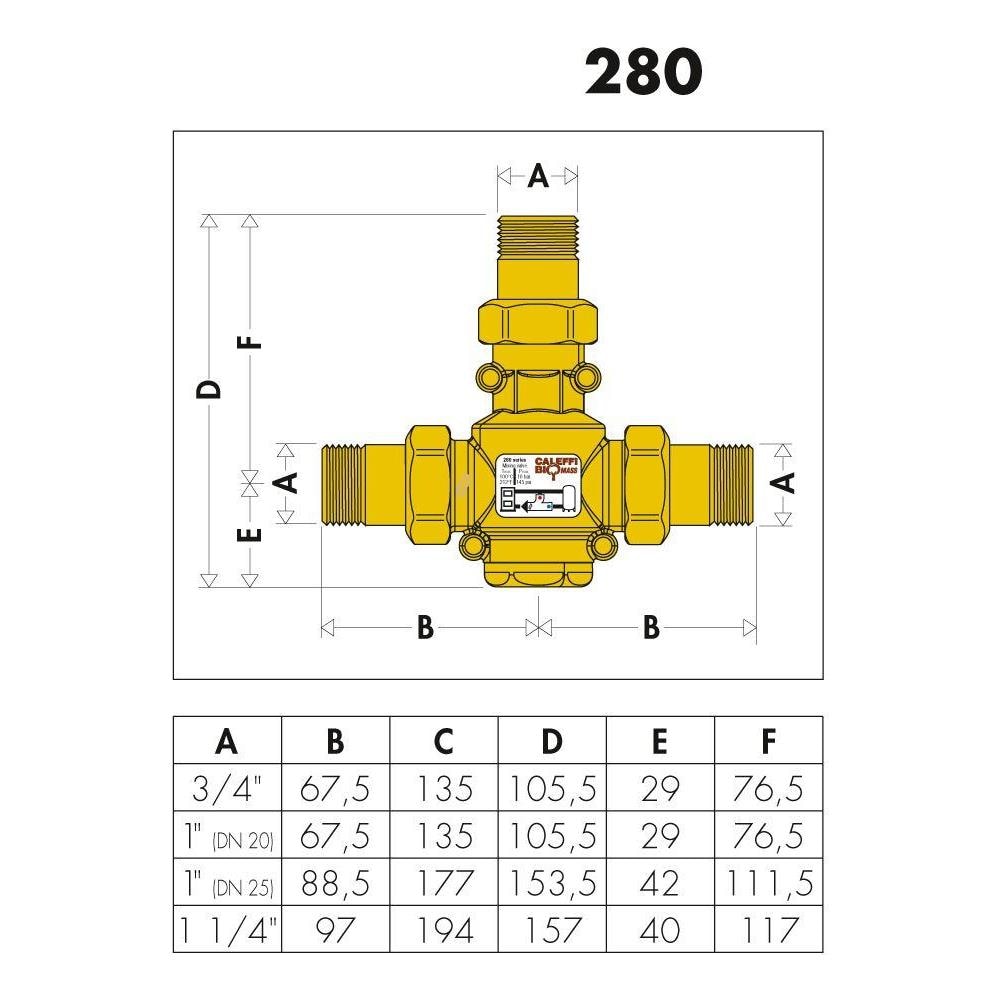 Valvola Anticondensa 3/4'' Kv= 3.9 Per Termostufa Combustibile Solido 55°c - Foto 3