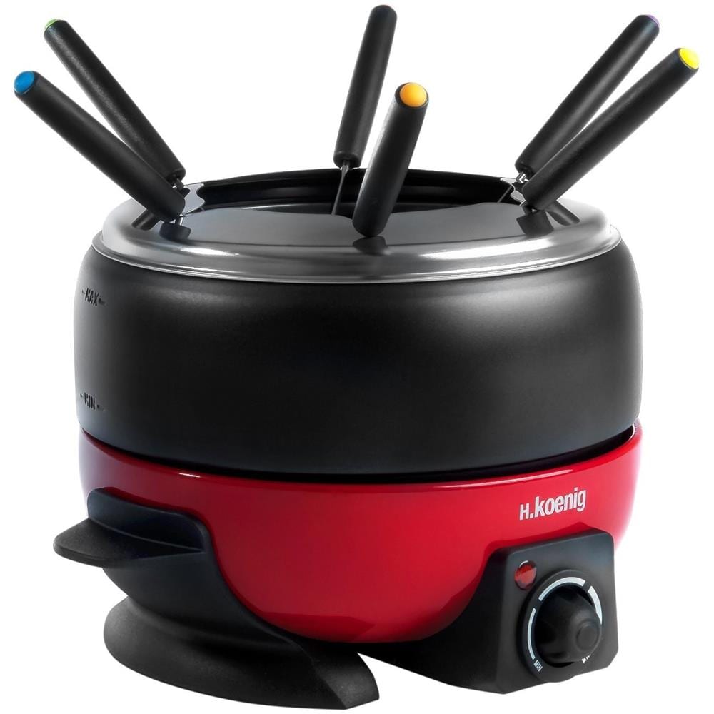 Set Fonduta ALP1800 Capacità 2 Litri Potenza 800 Watt Colore Nero / Rosso - Foto 1
