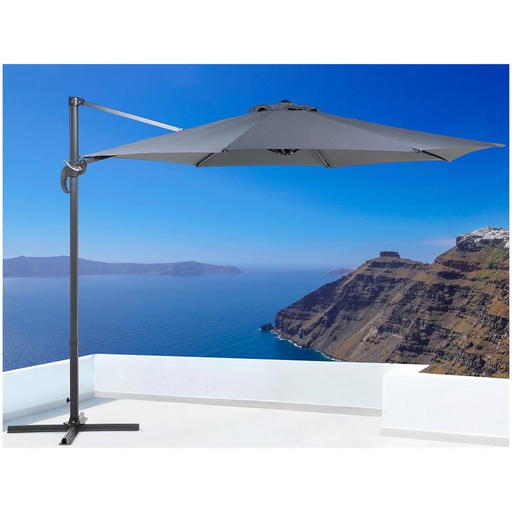 Ombrellone Da Giardino Grigio Antracite Ø 300 Cm Savona - Foto 2