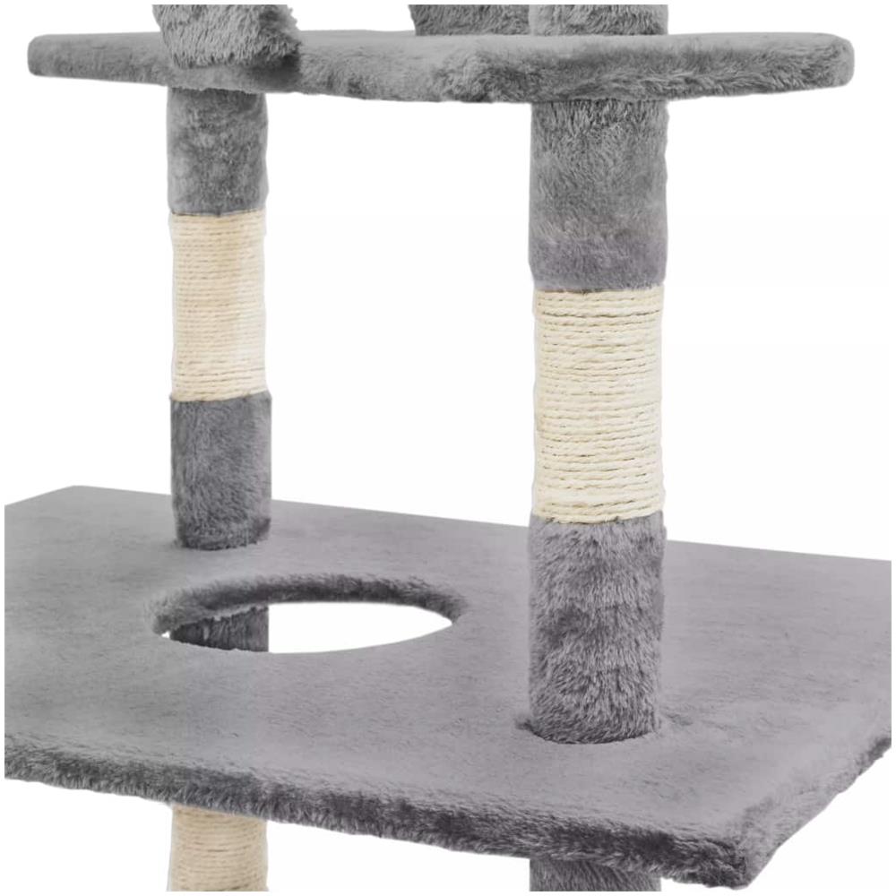 Albero Per Gatti Con Tiragraffi In Sisal 230-260 Cm Grigio - Foto 5