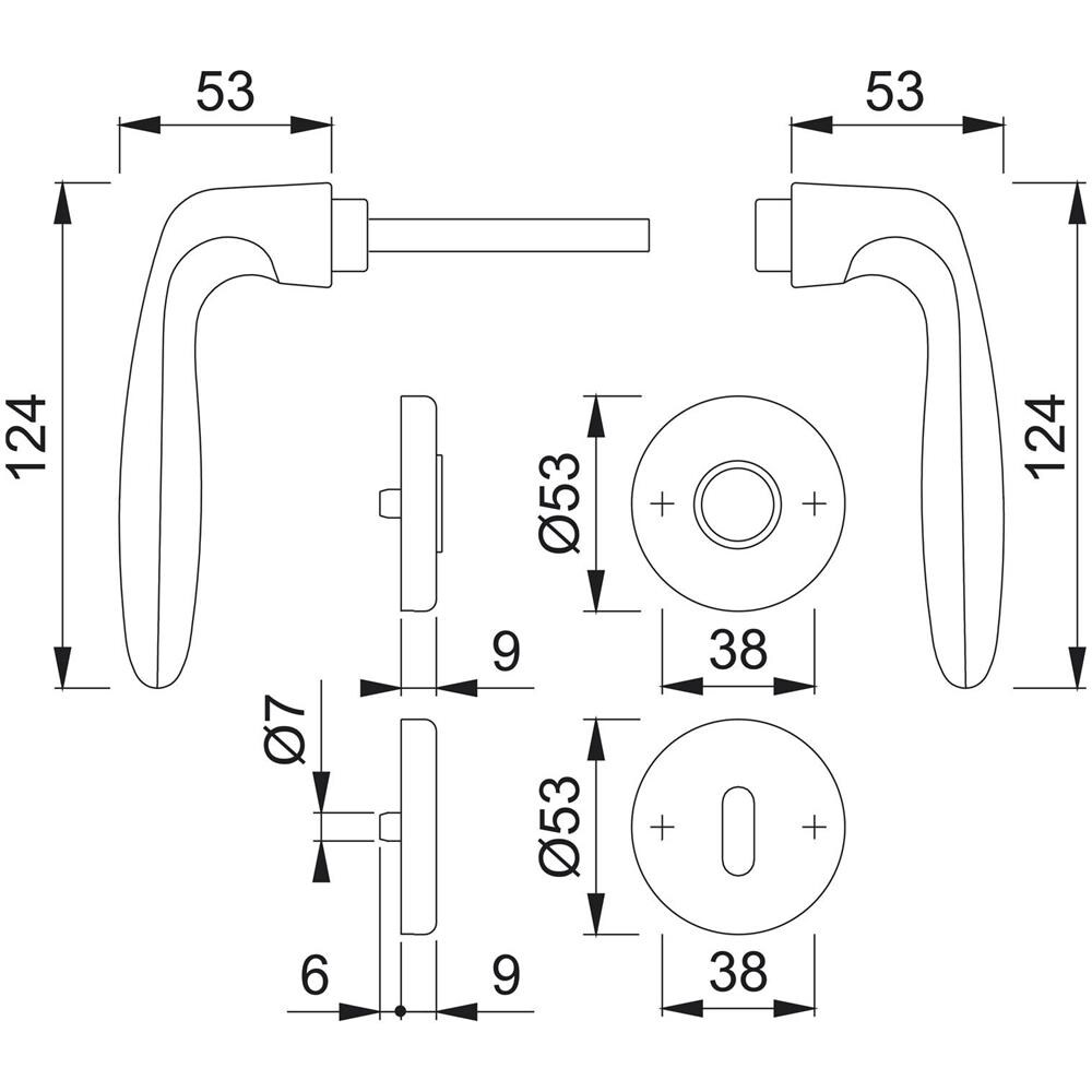 Pulsante Set Verona Con Rosette Bb Colorato Barba, In Acciaio Inox Effetto, 2950886 - Foto 2