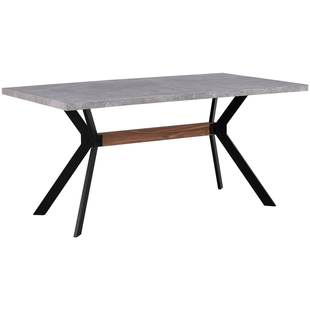 Tavolo Da Pranzo 160x90 Cm Effetto Cemento / nero Benson - Foto 1