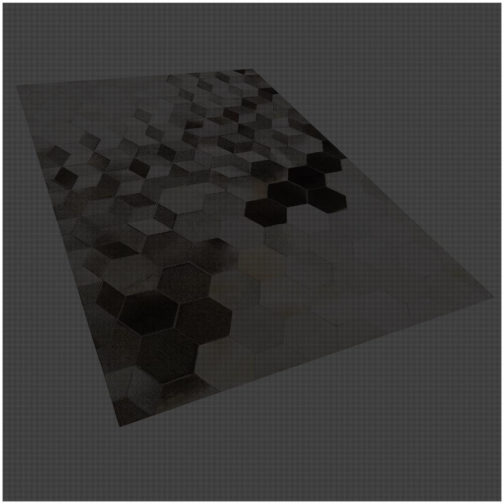 Tappeto Rettangolare In Pelle Grigio Bianco 140x200cm Sason - Foto 1