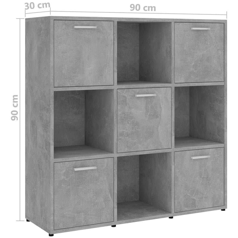 Libreria Grigio Cemento 90x30x90 cm in Legno Multistrato - Foto 10
