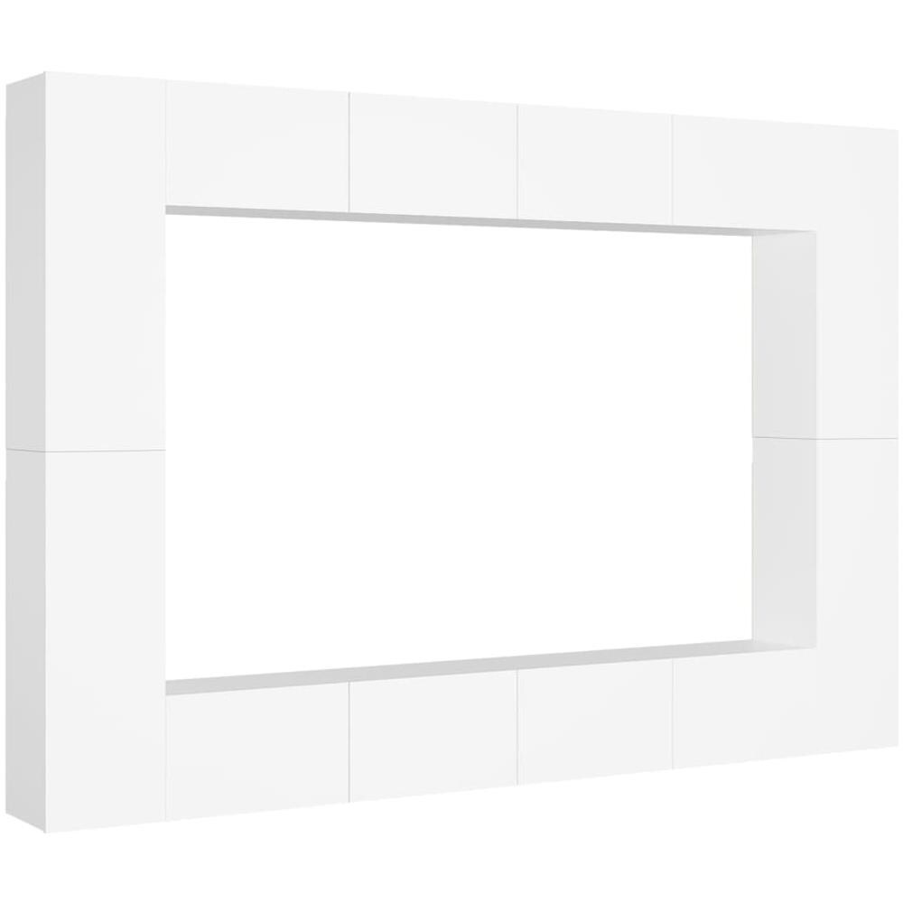 Set Mobile Tv 8 Pz Bianco In Truciolato - Foto 2