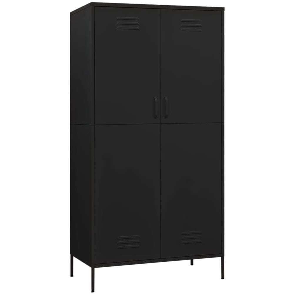 Armadio Nero 90x50x180 Cm In Acciaio - Foto 2