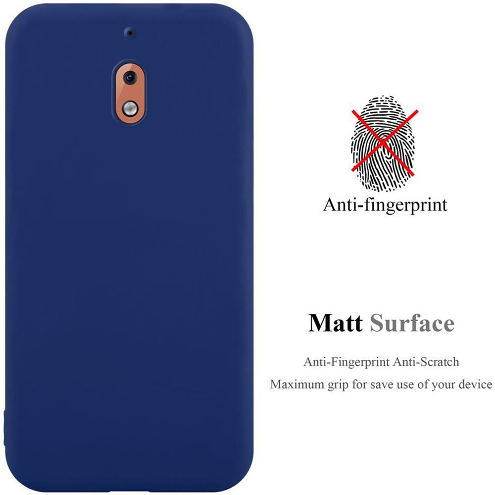 Custodia Compatibile Con Nokia 2.1 / Nokia 2 2018 In Candy Blu Scuro - Coperchio Protettivo In Silicone Tpu Flessibile - Foto 2