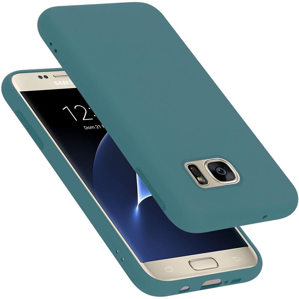 Custodia Compatibile Con Samsung Galaxy S7 In Liquid Verde - Coperchio Protettivo In Silicone Tpu Flessibile - Foto 1