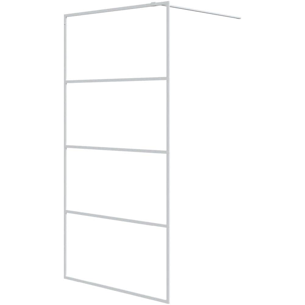Parete Doccia Walk In Bianca 100x195 Cm Vetro Trasparente Esg - Foto 2